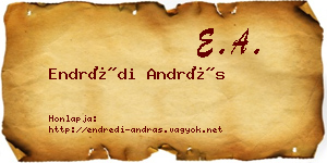 Endrédi András névjegykártya